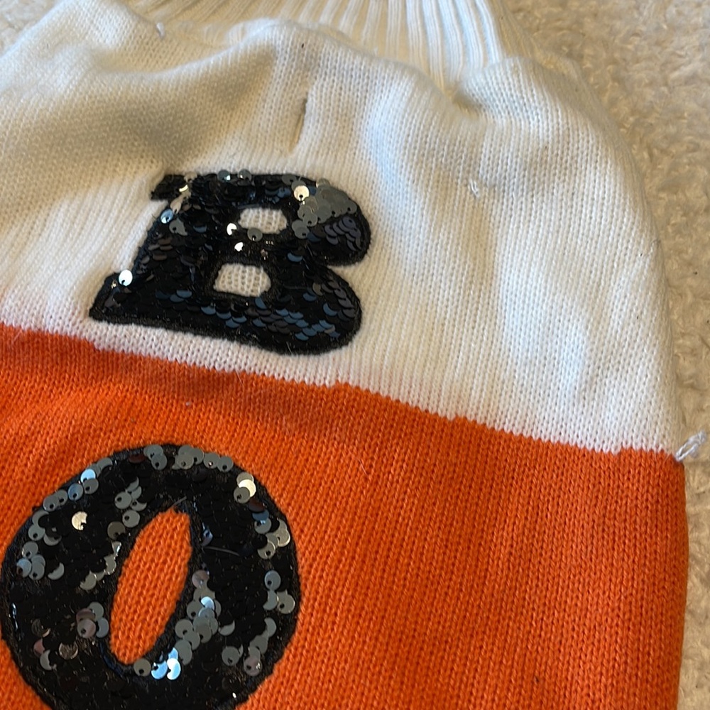 Candy Corn "Boo" Cat or Dog Halloween Sweater Costume Yellow Orange - Picture 4 of 9